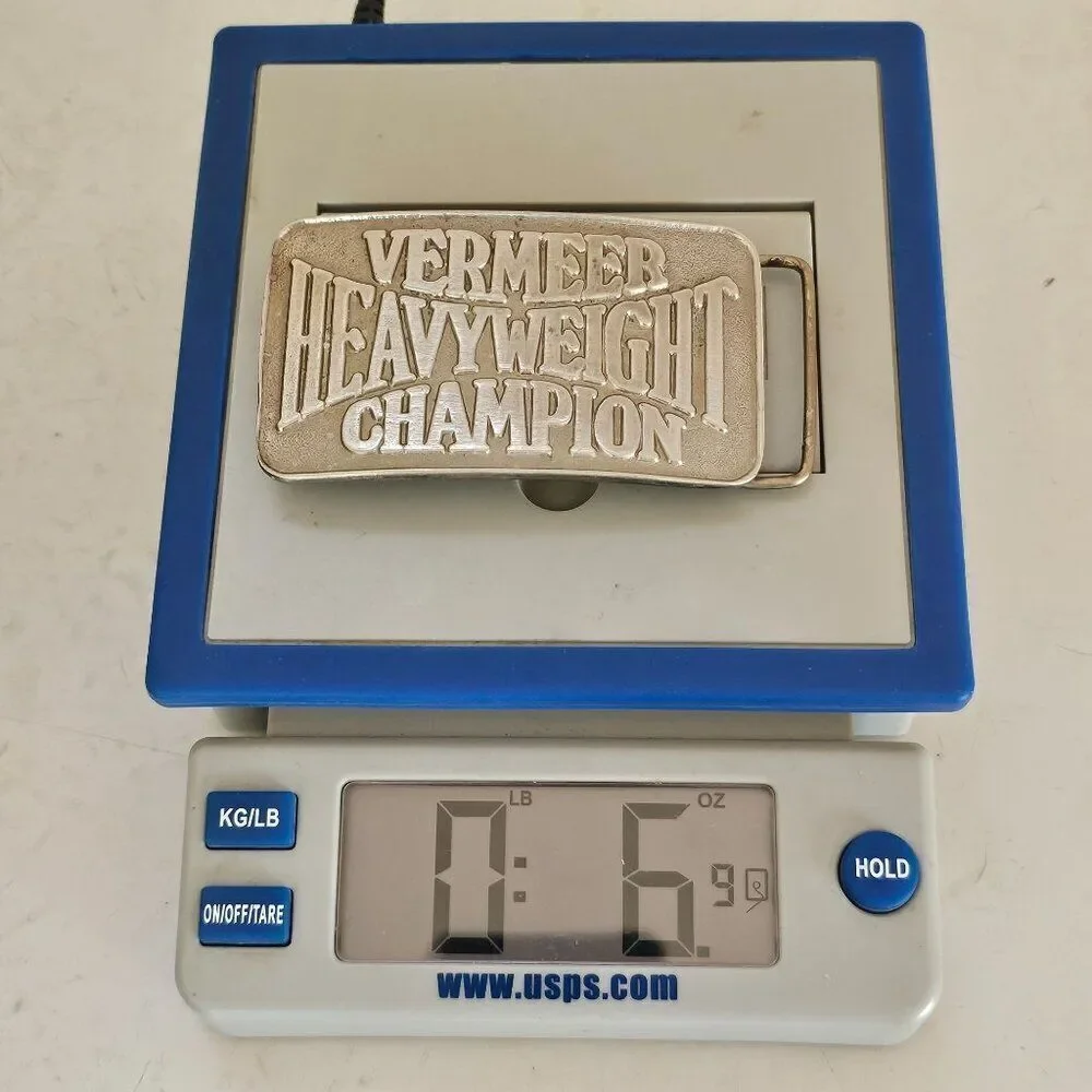 Vermeer‎ Heavyweight Champion Belt Buckle Spec Cast Inc Vtg Agriculture Farmer